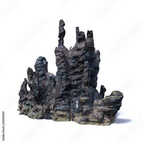hydrothermal vents (3d rendering isolated on white background) photo