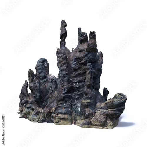 Photography hydrothermal vents (3d rendering isolated on white background)