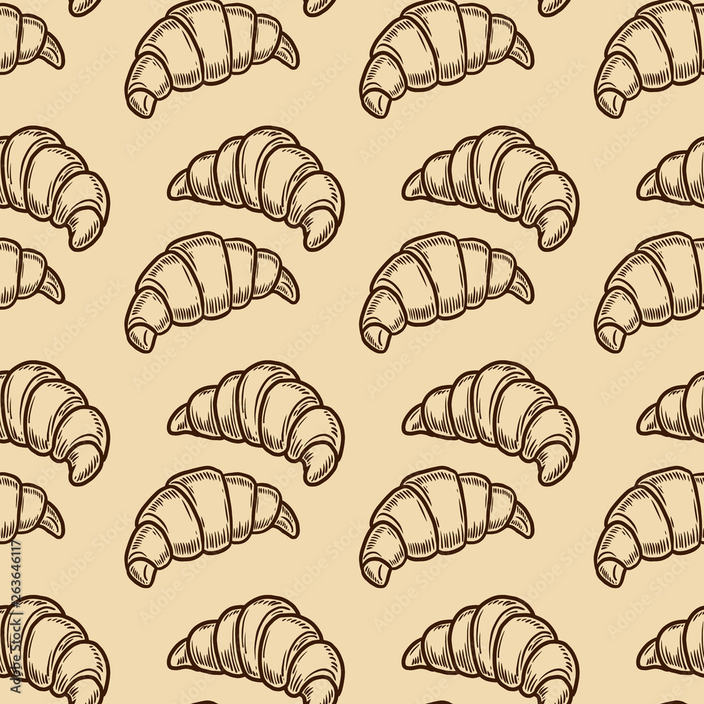 croissant seamless pattern croissant seamless pattern