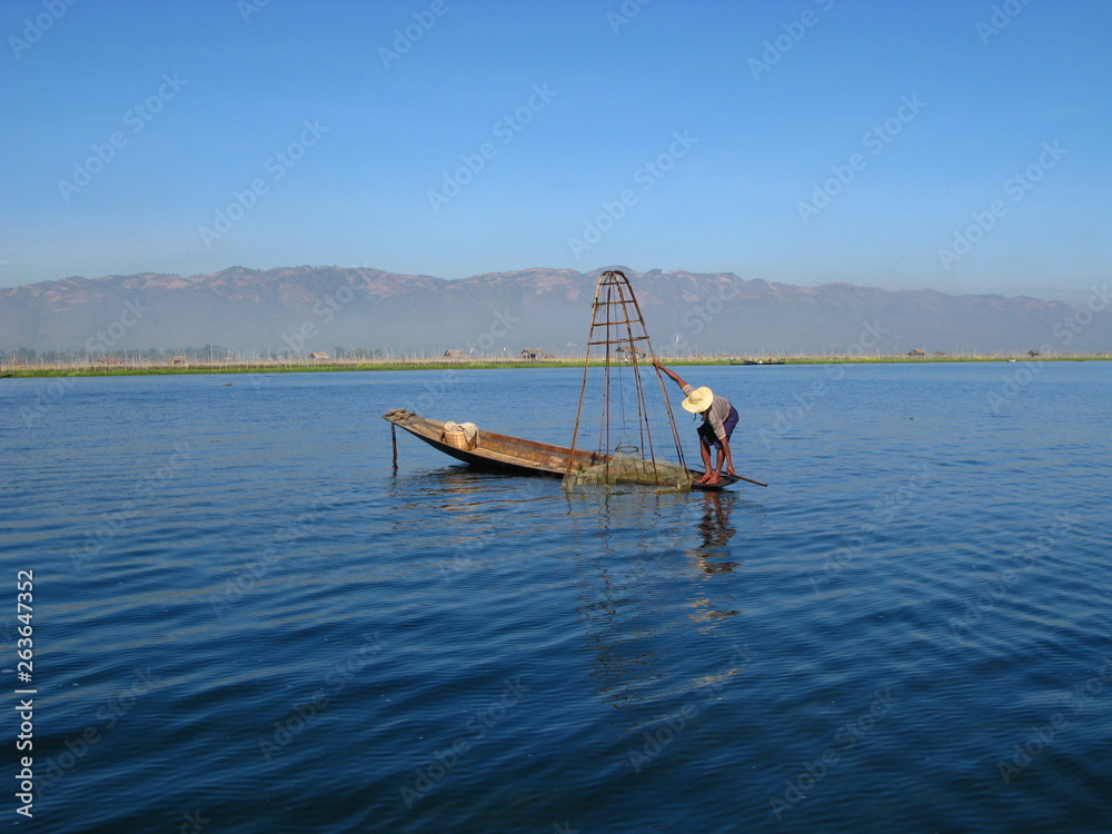 Naklejka premium Inle Lake, Myanmar