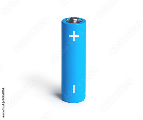 Fotografía alkaline battery isolated on white