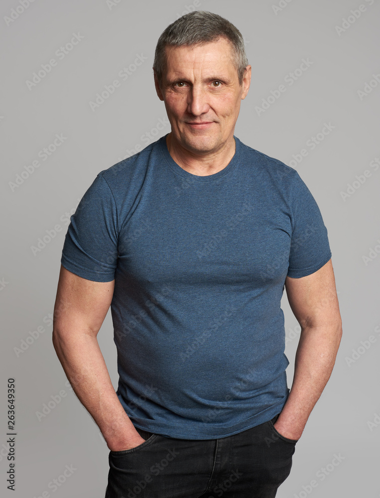 Obraz premium 50 years man wearing casual clothes. Isolated