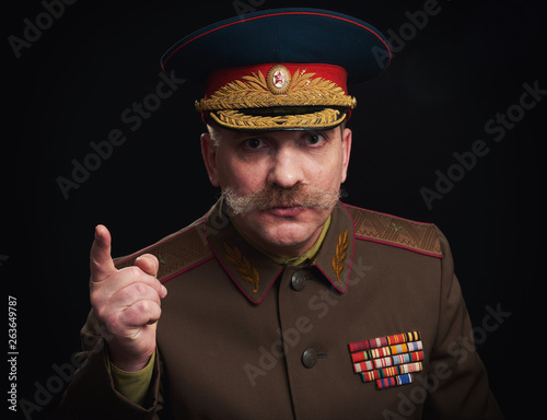 parody portrait of a Russian military general