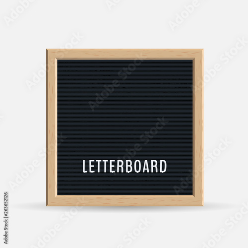 Realistic letter board