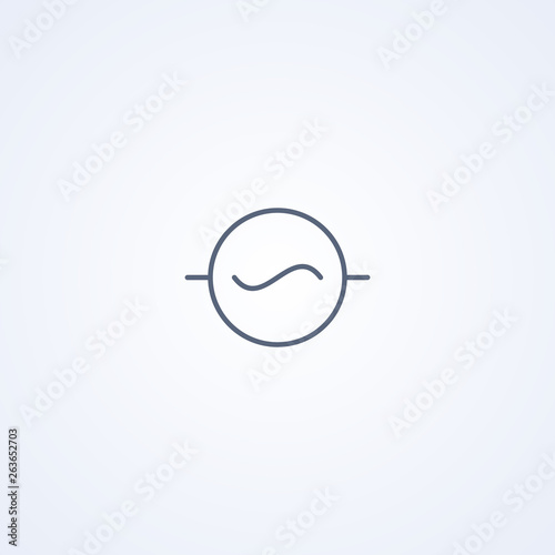 Ac diode, vector best gray line symbol