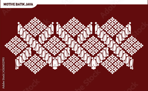 Illustration of Indonesian Javanese batik paintings, fabric lines, seamless patterns ,  vector illustration photo