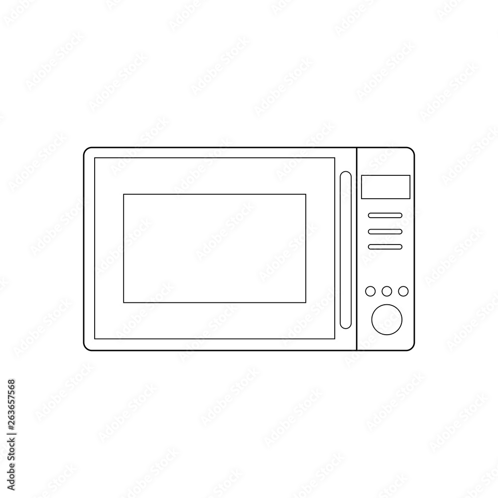 Microwave Oven outline Microwave Oven outline