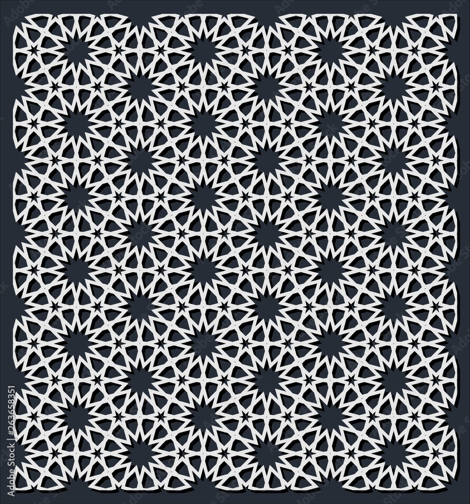 Arabic geometric seamless pattern. Vector illustration.