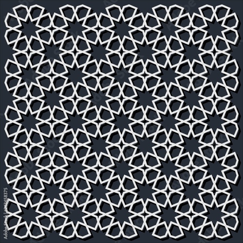 Islamic geometric seamless pattern. Vector illustration.