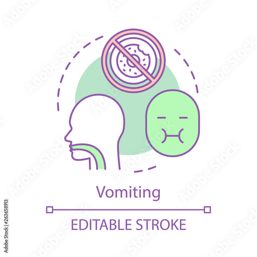 Vomiting concept icon
