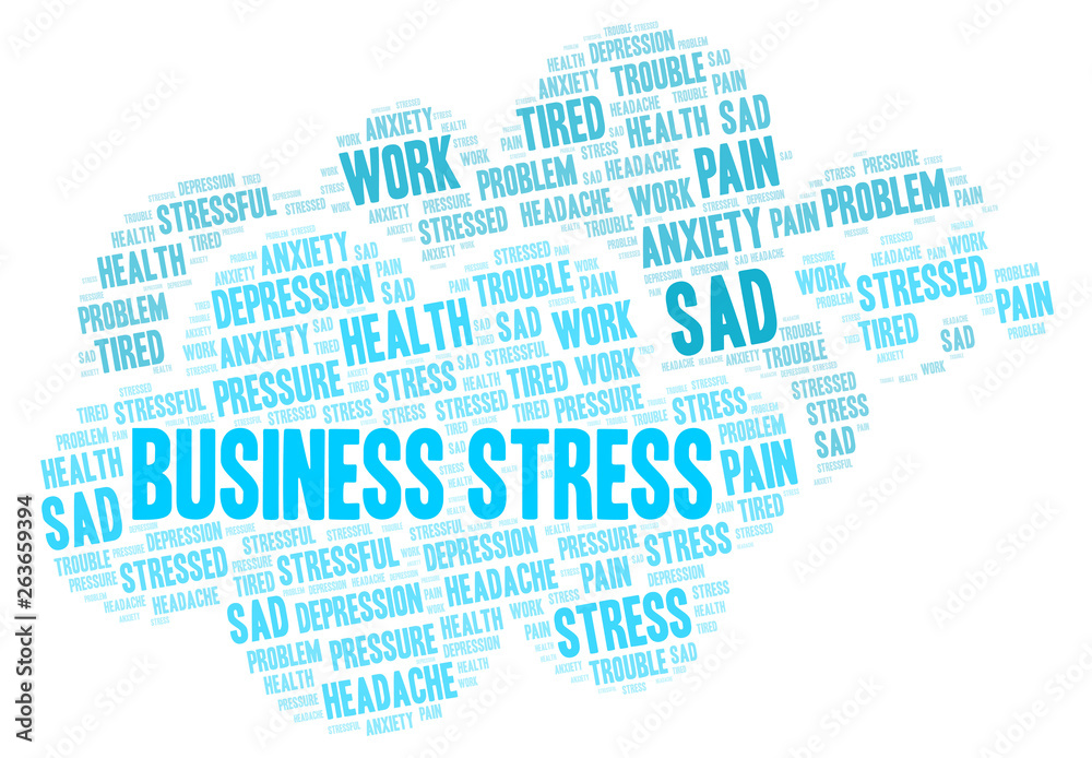 Obraz premium Business Stress word cloud.