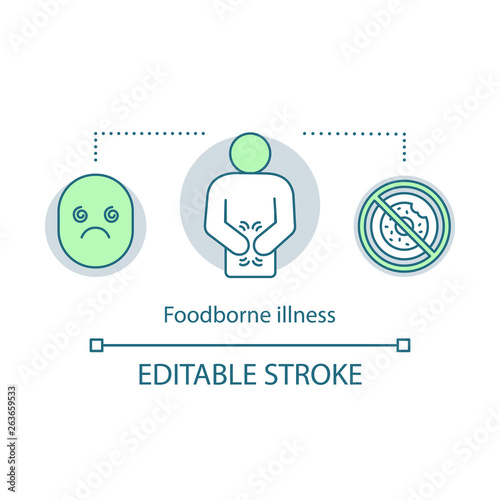 Foodborne illness concept icon