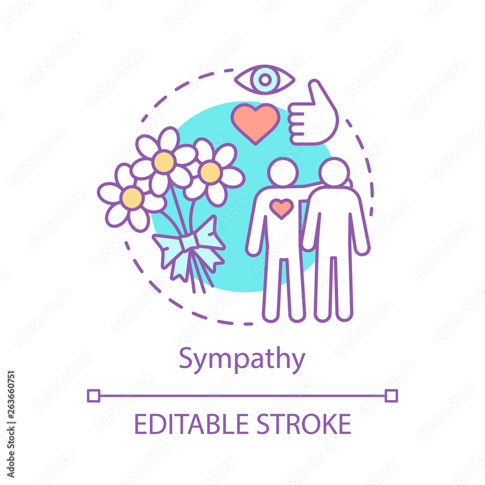 Sympathy concept icon Sympathy concept icon