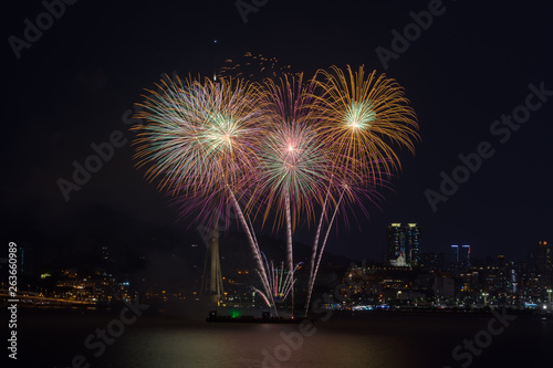 Macau, China, 25th September 2018. 29th Macao International Fireworks Display Contest, theme A Sparkling Mid-Autumn Night, Germany Team. © Filipe