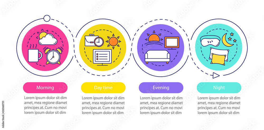 Time period vector infographic template