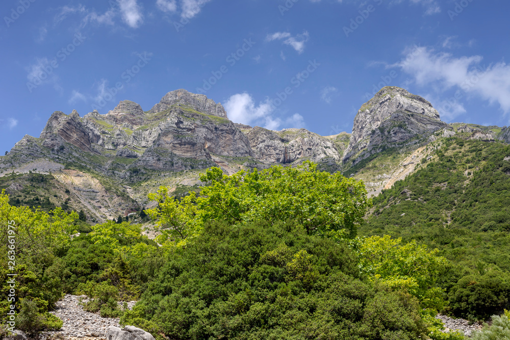 Mountains on a sunny summer day (Tzoumerka, Greece)