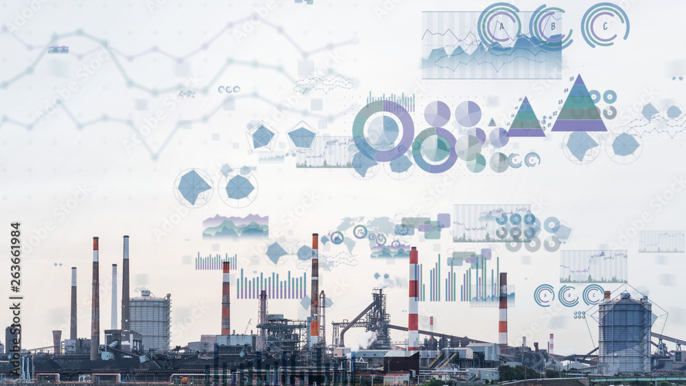 Obraz premium 産業と統計