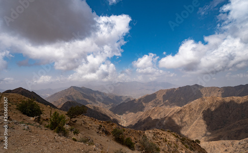 Panoramic views of the Al Souda Mountains  west Saudi Arabia