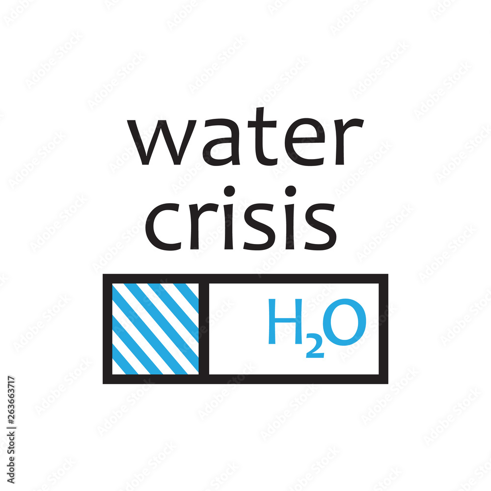 water reduction and water crisis. vector design illustration. water reduction and water crisis. vector design illustration.