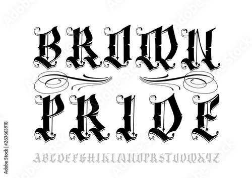 Brown Pride Lettering