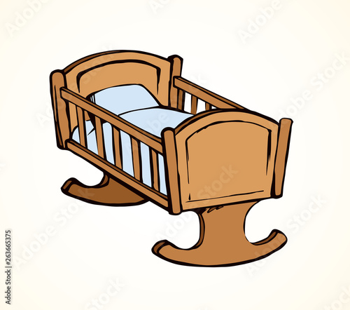 Cradle. Vector drawing