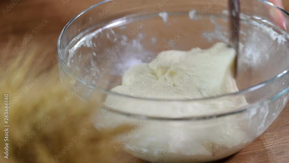 Preparing Dough, mixing ingredients. Making homemade Yeast bread. Preparing Dough, mixing ingredients. Making homemade Yeast bread.