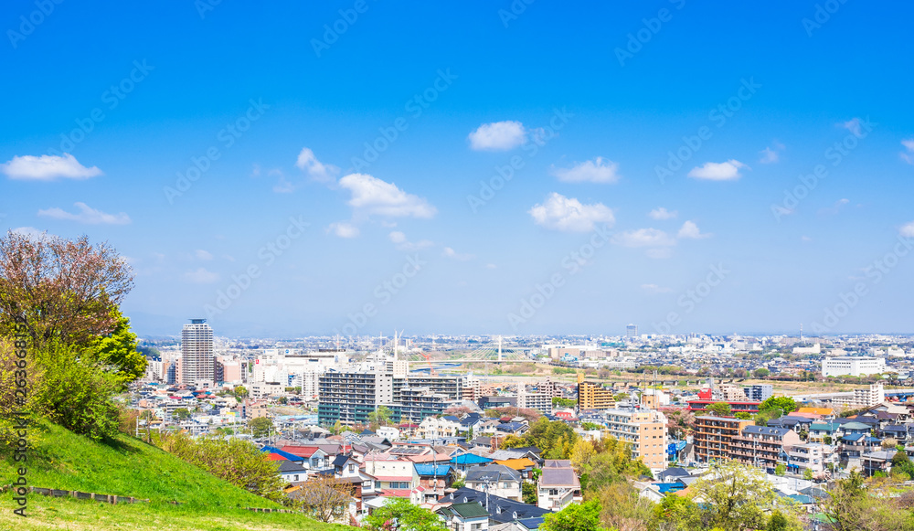 Fototapeta premium 青空が広がる住宅街