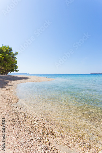 Pine beach, Pakostane, Croatia - Nature at its best at the beach of Pakostane