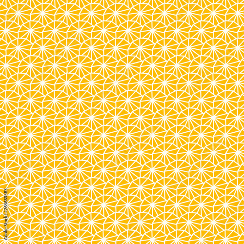 Geometric pattern with outlined abstract leaves. Minimal style, one color.