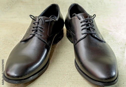 Classic dark brown shoes.