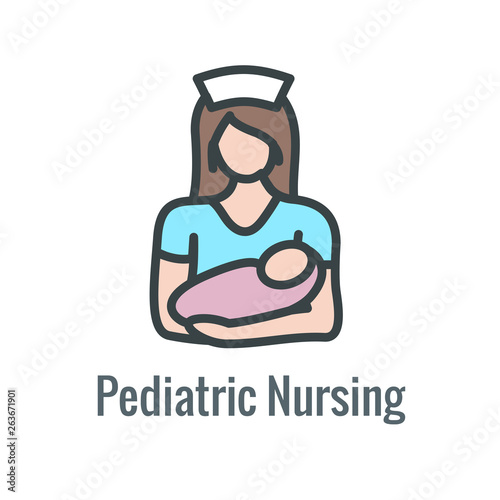 Pediatric Medicine with Baby / Pregnancy Related Icon