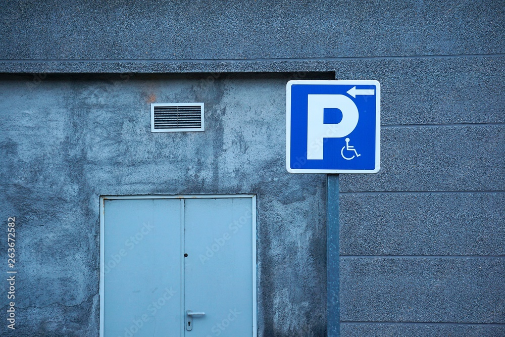 wheelchair parking traffic signal in the street in the city. Bilbao. spain. wheelchair parking traffic signal in the street in the city. Bilbao. spain.