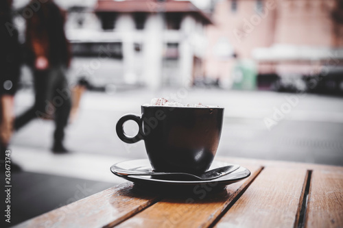 Photography Italian espresson con panna