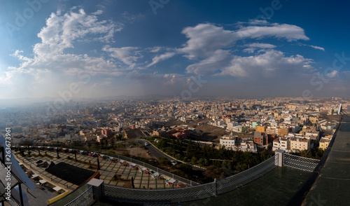 Fototapeta Naklejka Na Ścianę i Meble -  Panoramic view of Abha city in western Saudi Arabia