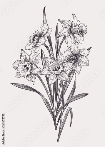 Bouquet with daffodils.