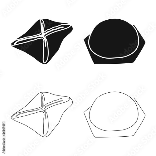 Vector design of products  and cooking symbol. Set of products  and appetizer stock vector illustration.