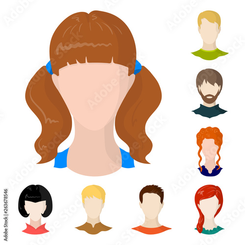Isolated object of avatar and dummy logo. Collection of avatar and figure vector icon for stock.