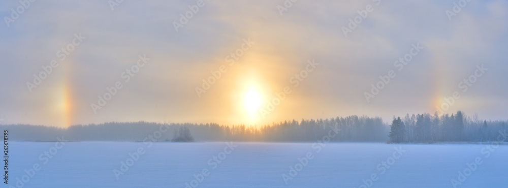Winter Halo Sunrise