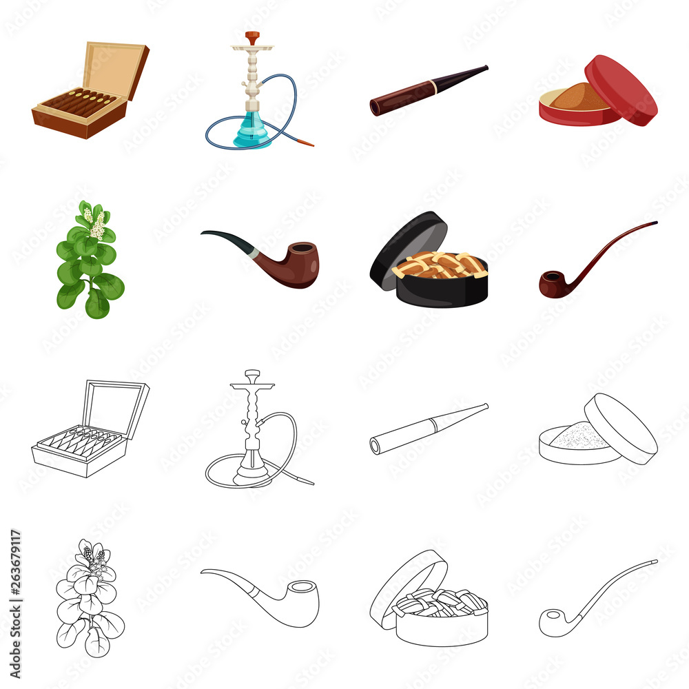 Vector illustration of refuse and stop icon. Collection of refuse and habit stock symbol for web.