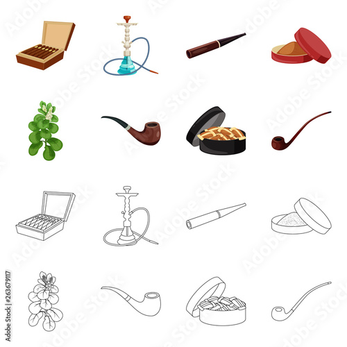 Vector illustration of refuse and stop icon. Collection of refuse and habit stock symbol for web.