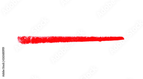 Kreidezeichnung: Roter Strich oder Linie