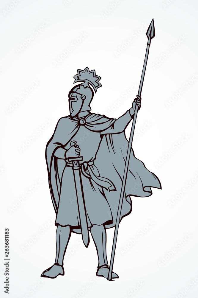 Fototapeta premium Knight. Vector drawing
