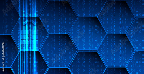 Cybersecurity and information or network protection. Future technology web services for business and internet project