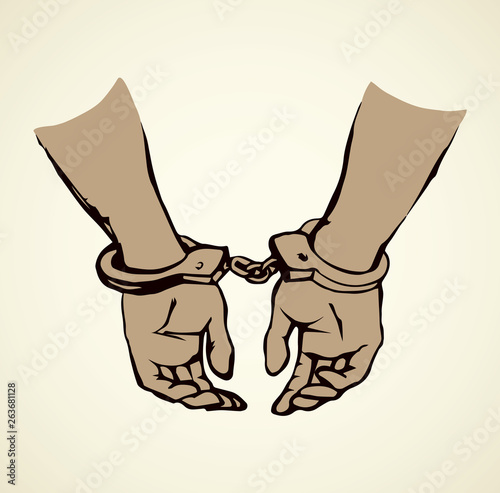 Handcuffs. Vector drawing