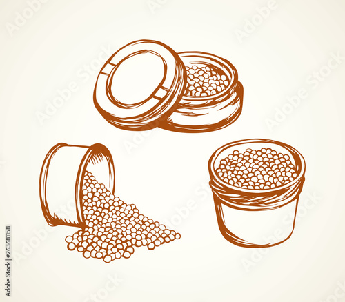 Caviar. Vector drawing