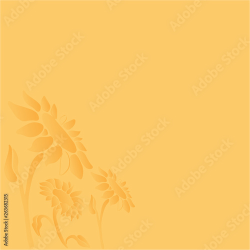 Wallpaper Mural Sunflower vector illustration  Torontodigital.ca