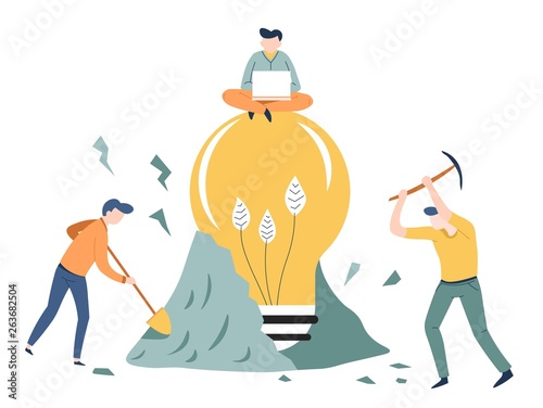 Business concept startup finding idea light bulb