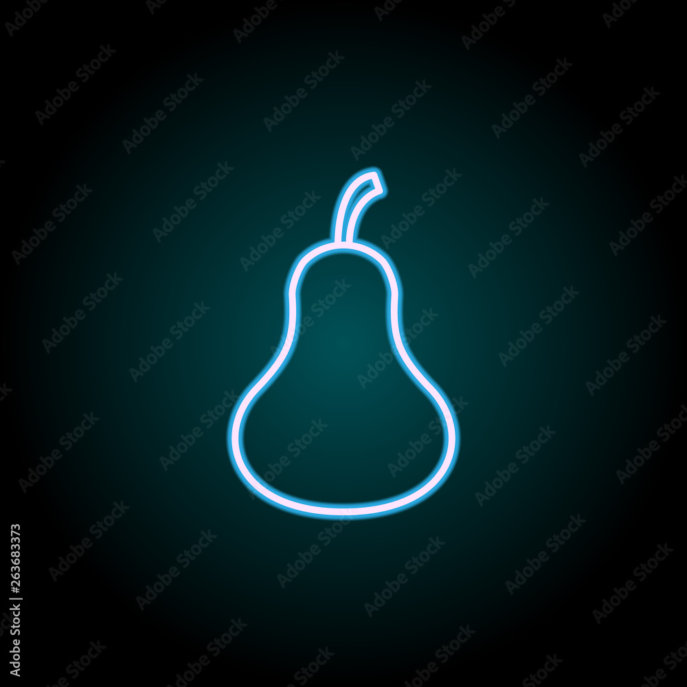 pear neon icon. Elements of Food set. Simple icon for websites, web design, mobile app, info graphics pear neon icon. Elements of Food set. Simple icon for websites, web design, mobile app, info graphics