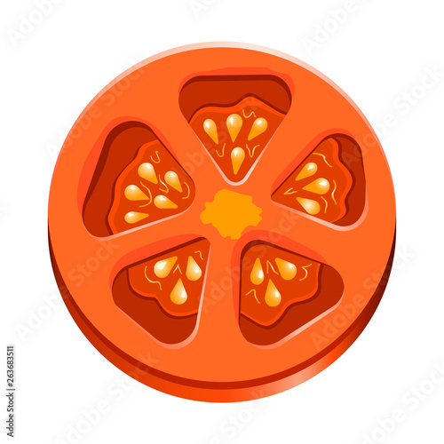 Tomatenscheibe - Vektor Icon