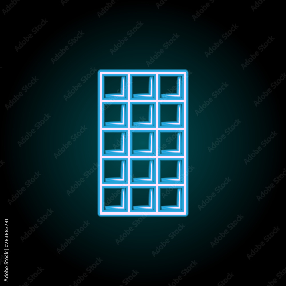 chocolate bar neon icon. Elements of Food set. Simple icon for websites, web design, mobile app, info graphics chocolate bar neon icon. Elements of Food set. Simple icon for websites, web design, mobile app, info graphics